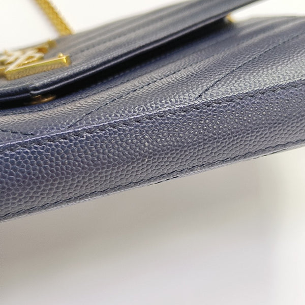 MONOGRAM Medium Chevron Calfskin Blue