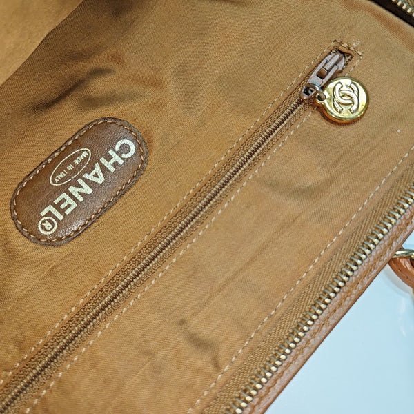 LOGO EMBROIDERED Grained Calfskin Orange