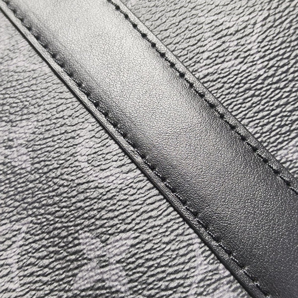 KEEPALL Monogram Coated Canvas Black