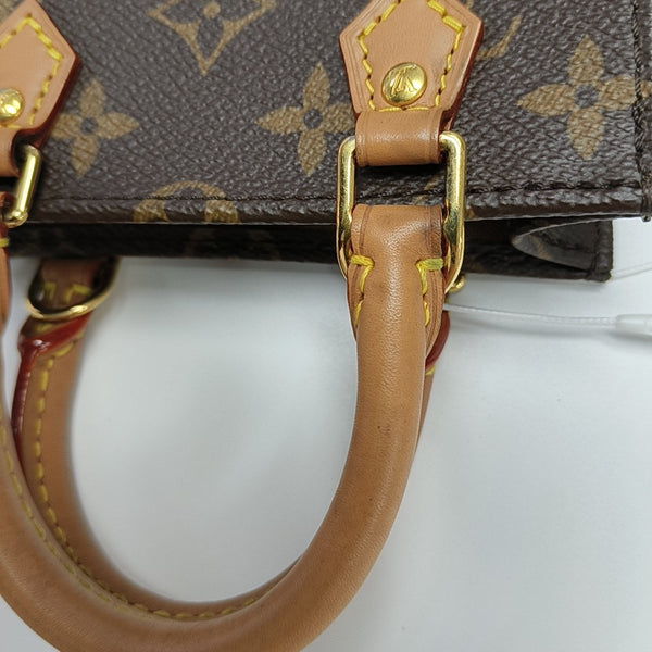 SAC PLAT Mini Monogram Coated Canvas Brown
