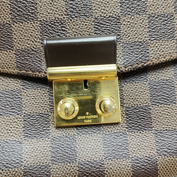 CROISETTE Damier Ebene Coated Canvas Brown
