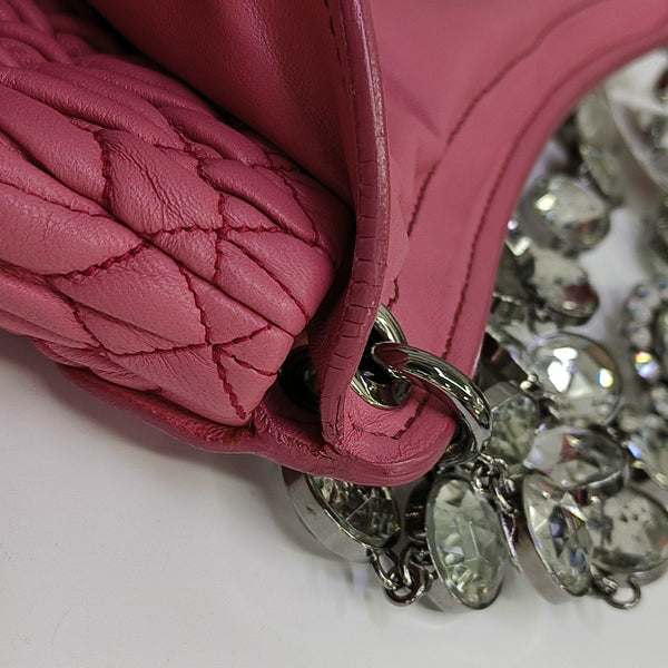 Crystal Quilted Lambskin Pink