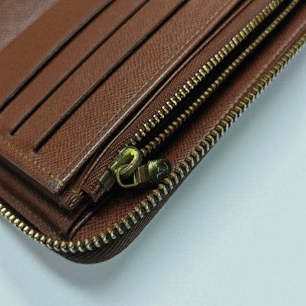 ZIPPY Monogram Coated Canvas Brown Wallet