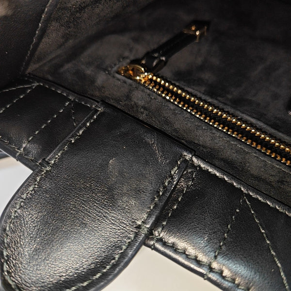 Book Tote Small Cannage Calfskin Black