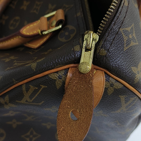 SPEEDY 30 Monogram Coated Canvas Brown