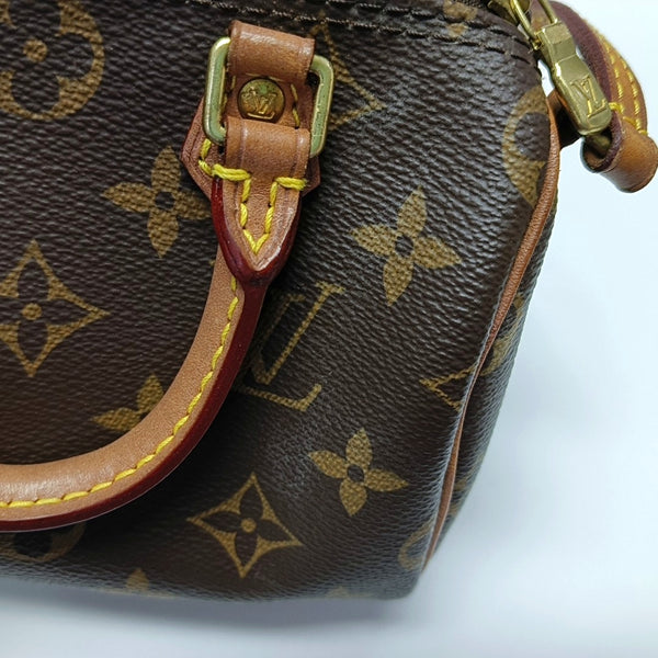 SPEEDY Nano Monogram Coated Canvas Brown