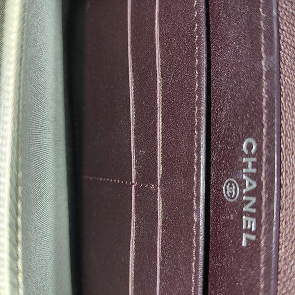 Grained Calfskin Wallet Red