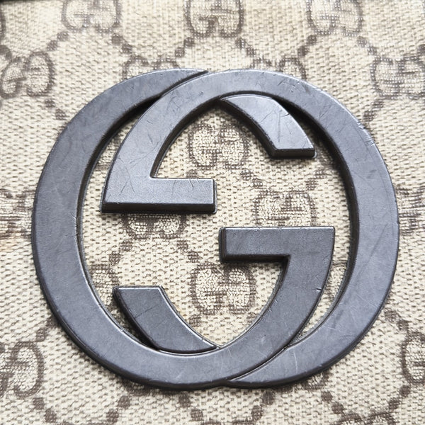 Monogram Coated Canvas Shoulder Bag Beige