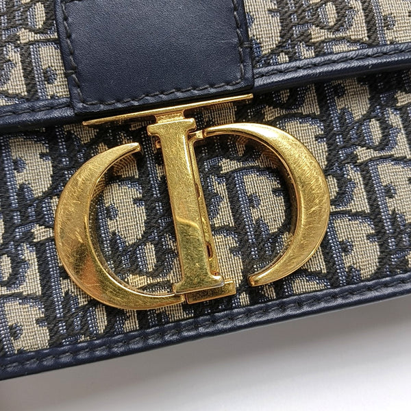 30 Montaigne Oblique Canvas Blue
