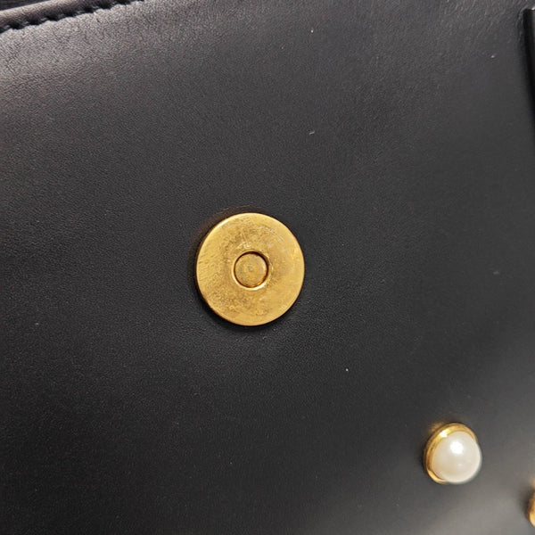 Queen Margaret Mini Calfskin Black
