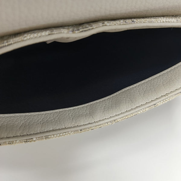 Saddle Small Canvas Beige