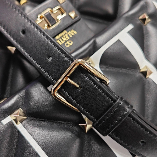 Candystud Quilted Lambskin Black