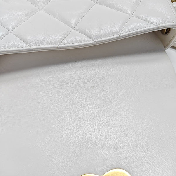 Quilted Lambskin White