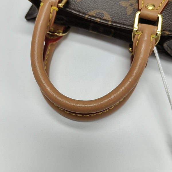 SAC PLAT Mini Monogram Coated Canvas Brown