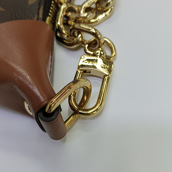 LOOP HOBO Monogram Coated Canvas Brown