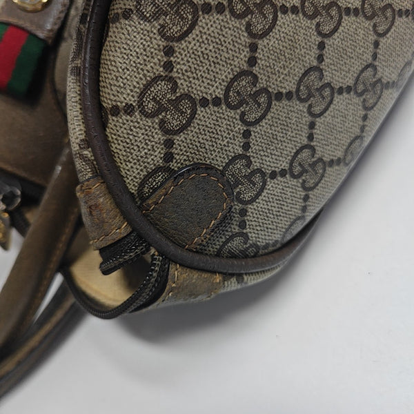 Monogram Coated Canvas Top Handle Bag Beige