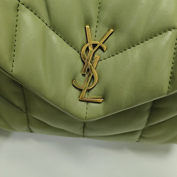PUFFER Mini Chevron Lambskin Green