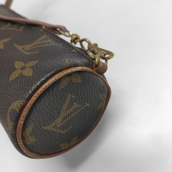 PAPILLON Mini Monogram Coated Canvas Brown