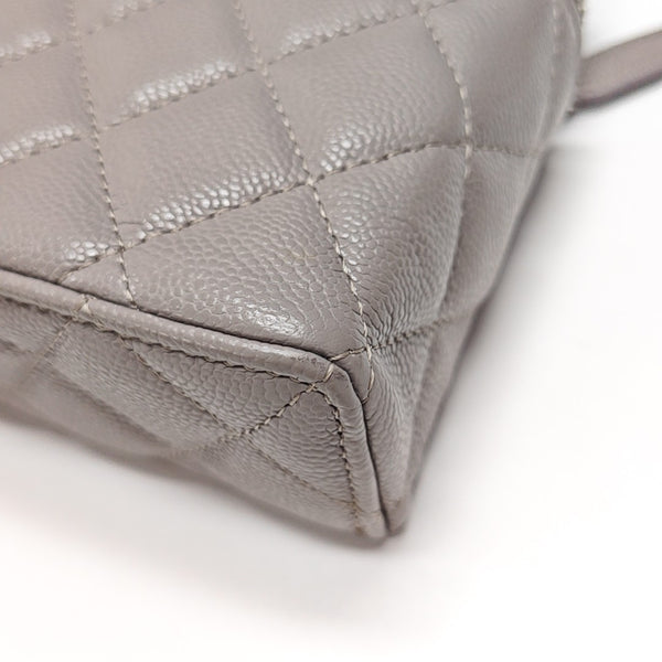 VANITY CASE Quilted Grained Calfskin Gray