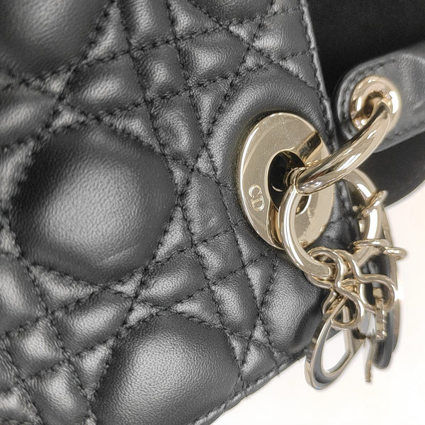 Lady Dior Small Cannage Lambskin Black