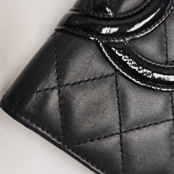 CAMBON Quilted Calfskin Black Wallet