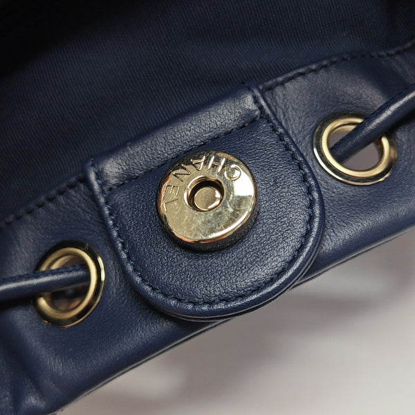 Quilted Calfskin Small Blue
