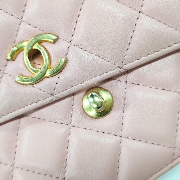 TRENDY CC Quilted Lambskin Pink
