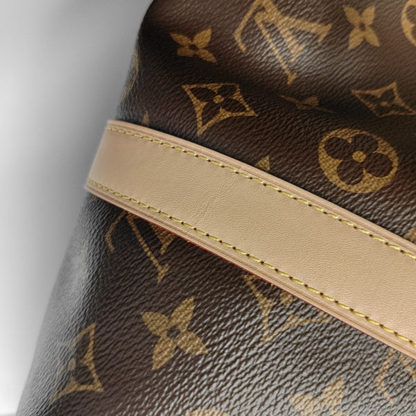 KEEPALL 55 Monogram Coated Canvas Brown