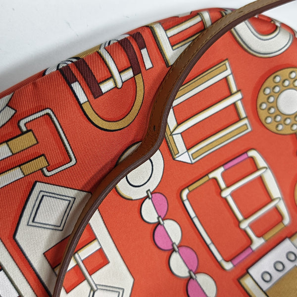 Silk Satin Shoulder Bag Red