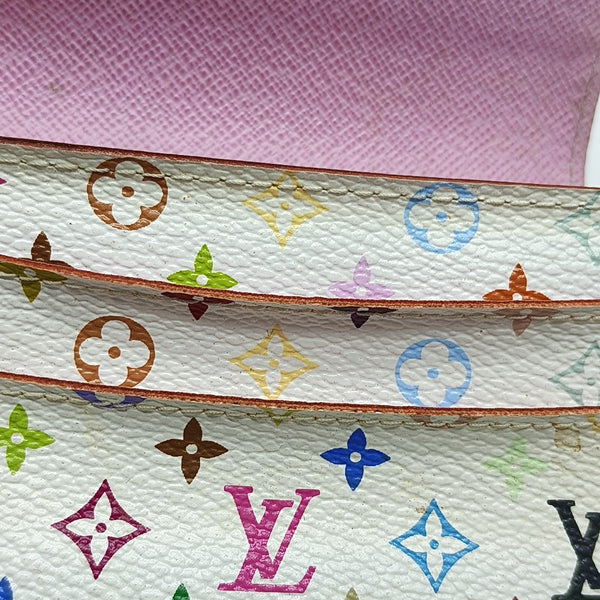 LV × TM PORTE MONNAIE Monogram Coated Canvas White Wallet