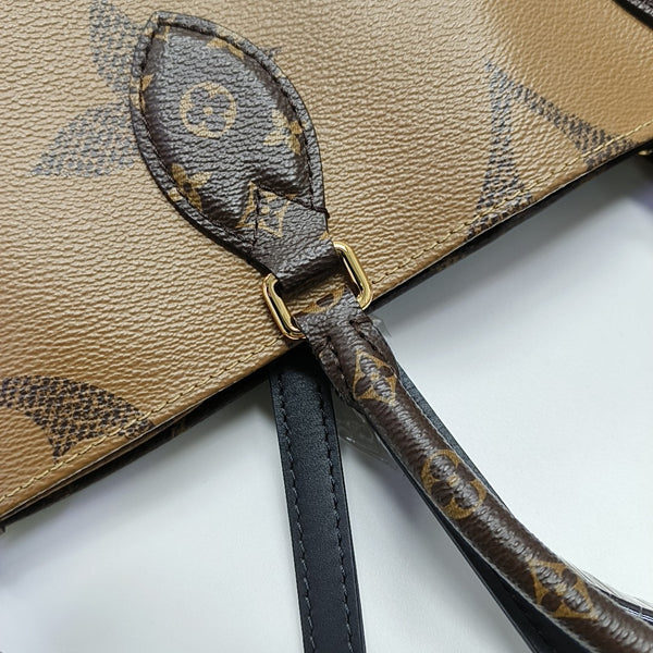 ONTHEGO MM Monogram Coated Canvas Brown