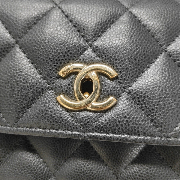 WOC Quilted Grained Calfskin Black