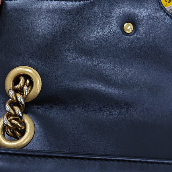 GG Marmont Small Quilted Calfskin Black