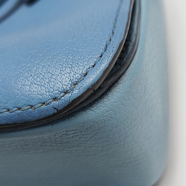 Calfskin Shoulder Bag Blue