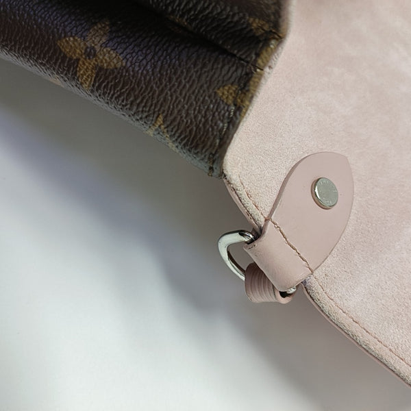 SAINT MICHEL Monogram Coated Canvas Pink