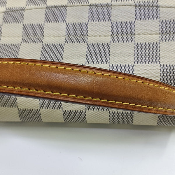 CROISETTE Damier Azur Coated Canvas White