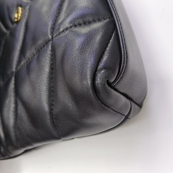 PUFFER Mini Chevron Lambskin Black
