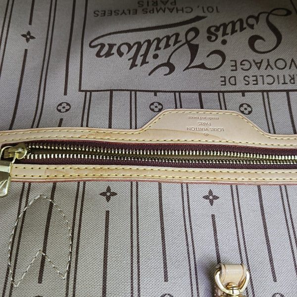 NEVERFULL GM Monogram Coated Canvas Brown