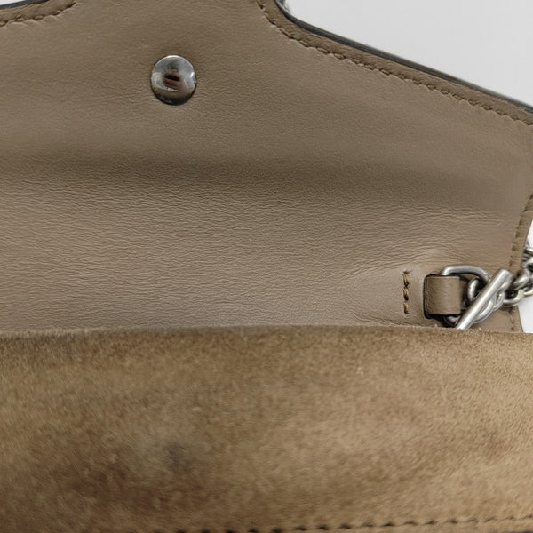 Dionysus Super Mini Monogram Coated Canvas Beige
