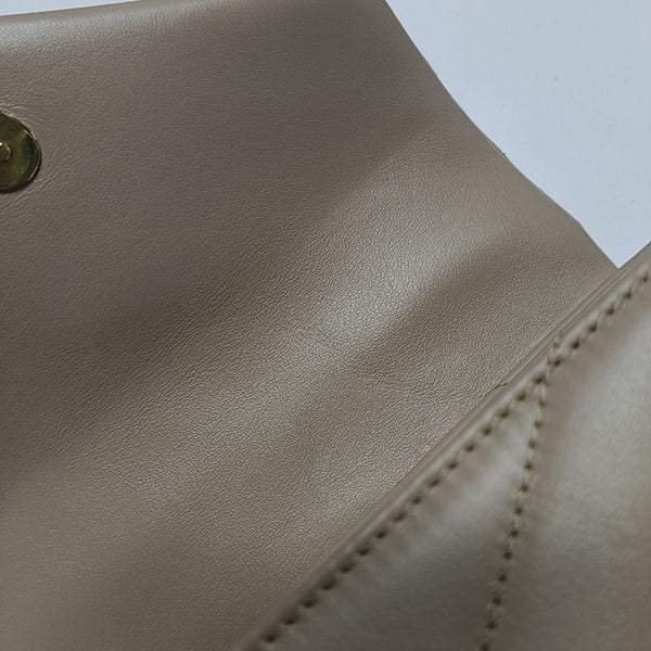 LOULOU Extra Small Chevron Calfskin Beige