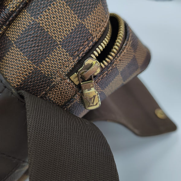 NAVIGLIO MM Damier Ebene Coated Canvas Brown
