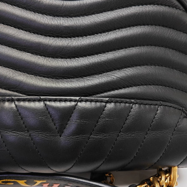 NEW WAVE PM Quilted Calfskin Black
