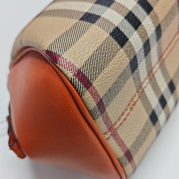 Coated Canvas Shoulder Bag Beige