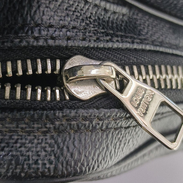 REM Damier Graphite Coated Canvas Gray
