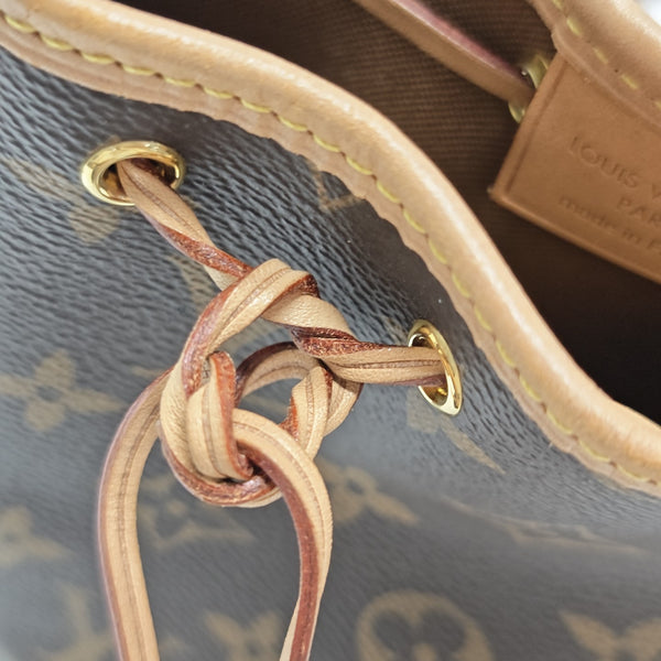 NÉONOÉ Nano Monogram Coated Canvas Brown