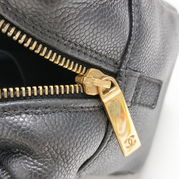 CHANEL PETITE Quilted Grained Calfskin Black