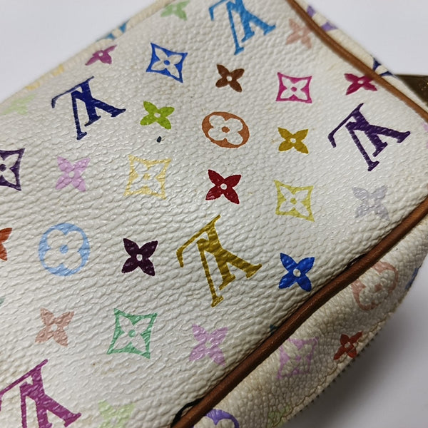 LV × TM WAPITY Monogram Coated Canvas White Coin Purse