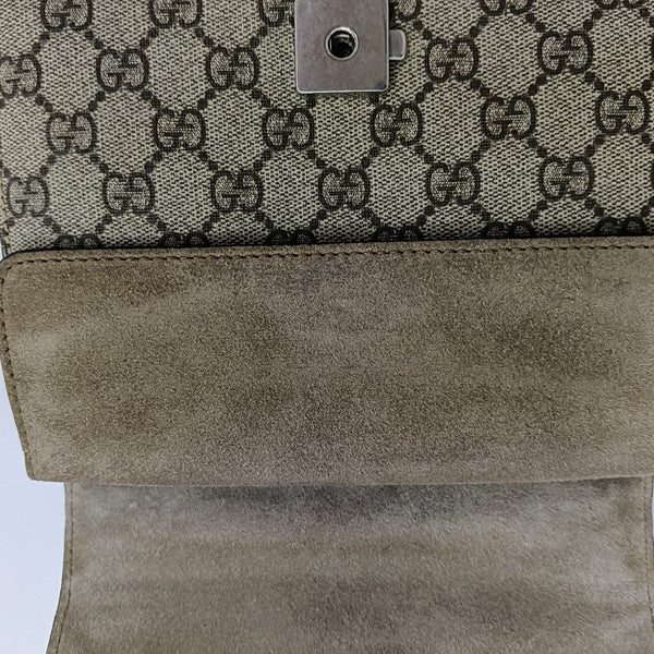 Dionysus Mini Monogram Coated Canvas Beige
