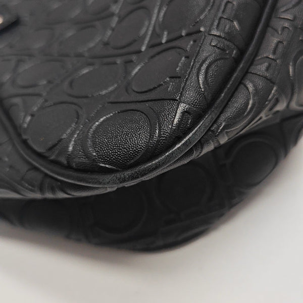 Gancini Leather Black