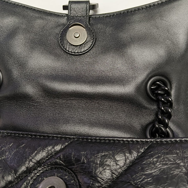Crush Small Quilted Calfskin Black